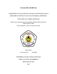Teknik informatika pertemuan ke :,2,3,5,6,9,10,13,14,15 a.tujuan tugas: Analisis Jurnal