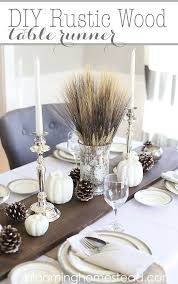Diy Rustic Wood Table Runner Blooming Homestead Diy Thanksgiving Centerpieces Thanksgiving Table Decorations Thanksgiving Decorations Diy Table