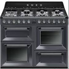 Smeg Tr4110gr 110cm Victoria Dual Fuel Range Slate Grey Freestanding Cooker Range Cooker Freestanding Oven