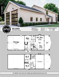 Check out the cool silo on the exterior. Post Frame Home Barndominium Plan Billings Barn House Plans Barn Style House Shop House Plans