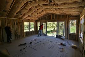 R30 fiberglass insulation batts for ceiling and wall insulation. During The Room Addition Shell Is Watertight Rough In El Flickr