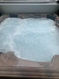 If the button works and there are no leaks, but water still won't pump into the tub, then the issue could be with the jets. Does This Look Right The Water Is Crystal Clear When The Jets Are Off But When You Turn Them On The Water Turns Almost Bright White Hottub