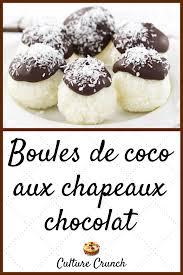 Boules De Coco Aux Chapeaux Chocolat La Recette Facile Recette Recette Sucre Facile Recette Facile