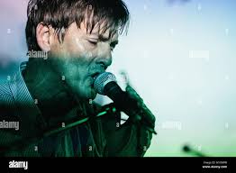 The British alternative rock band Spectrum performs a live concert at  Copenhagen Psych Fest 2016. Here vocalist, composer and musician Peter  Kember is seen live