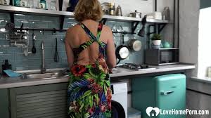 Blonde MILF loves taking it from behind in her kitchen - XNXX.COM
