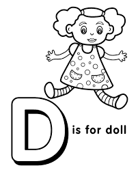 Didi coloring page free printable worksheet letter d for your. D For Doll Vocabulary Picture