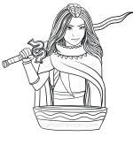 Touch device users, explore by touch or with swipe gestures. Raya And The Last Dragon Coloring Page