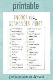 Printable Indoor Scavenger Hunt For Kids Fun Party Game Easy Etsy Rainy Day Activities For Kids Babysitting Activities Scavenger Hunt For Kids
