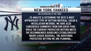Yankees To Expand Netting At Yankee Stadium And George M Steinbrenner Field