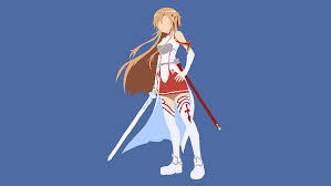 You can comment any anime character you want me to do next for a desktop. Hd Wallpaper Anime Girls Anime Vectors Sword Art Online Yuuki Asuna Simple Background Wallpaper Flare