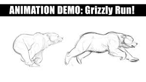 Aaron Blaise Live Stream Bear Running Mechanics Bear Sketch Running Illustration Bear Drawing