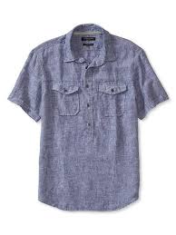 Camden Fit Linen Popover Shirt Banana Republic Mens