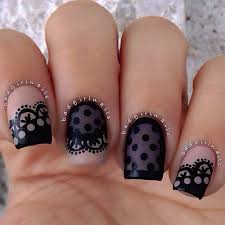 Funny polka dots nails with black. 45 Edgy Black Nails And Designs You Ll Love Stayglam