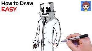 How To Draw Marshmallow Gentleman Step By Step - Marshmallow Drawing -  Youtube