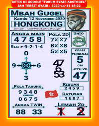 Forum Syair Adstogel Hk 18 November 2020
