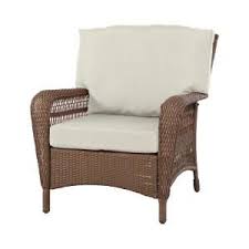 Martha Stewart Living Charlottetown Brown All Weather Wicker Patio Lounge Chair With Bare Cushi Patio Lounge Chairs Patio Rocking Chairs Patio Furniture Chairs