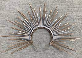 Halo Crown Sunburst Crown Customizable Stacked 2 Halo Etsy Sunburst Diy Crown Headpiece Diy