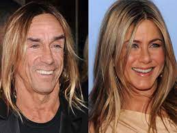 Alongside a video meme of herself wiping tears from her eyes, she wrote Jennifer Aniston Looks Like Iggy Pop 9celebrity