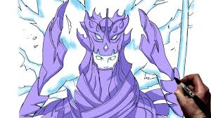 Sasuke came nearer to achieving perfect susanoo when he and juugo combined susanoo with sage natural energy. How To Draw Sasuke S Lightning Susanoo Step By Step Naruto Youtube