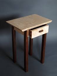 Bed Side Table With Drawer Narrow Wooden Table Contemporary Etsy Custom Wood Furniture Side Table With Drawer Contemporary Nightstand