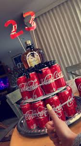 Alcohol Cake For Birthday Crown And Coke Whiskey Bourbon Cocacola 21st 22st 23rd Cake Alcohol Cake Birthday Cake For Husband 21st Birthday Cakes