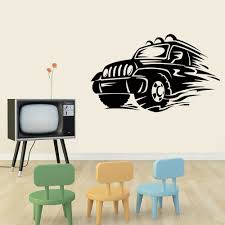 With the popularity of the recent disney pixar cars movie, chances are that your little boy is wanting lightning mcqueen, mater, and all their friends to now grace every surface of his bedroom. Modern Fashion Sport Car Vinyl Wall Sticker Cars Wall For Kids Room Living Room Decoration Bedroom Decor Home Wall Decals Wl519 Wall Stickers Aliexpress