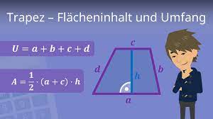 Wenn du das trapez verdoppelst, um 180 grad drehst und rechts anfügst, dann erhältst du ein parallelogramm. Trapez Flacheninhalt Und Umfang Einfach Erklart Mit Video