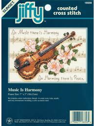 Check spelling or type a new query. Amazon Com Dimensions Music Is Harmony Violin 14 Counted Cross Stitch Craft Kit 7 X 5 Multicolor