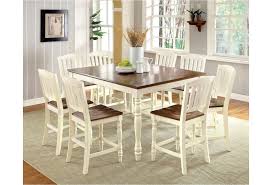 Try a counter height suite with an extension table to save some space, or enrich a cheerful room filled with good food and fun with a transitional 9 piece dining room set. Harrisburg Cottage 9 Piece Counter Height Dining Set With Butterfly Leaf Household Furniture Dining 7 Or More Piece Sets