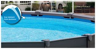 Piscine Hors Sol Intex Graphite Habillage Pvc Gris En 2020 Piscine Tubulaire Piscine Habillage Piscine Hors Sol