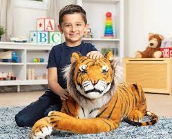 Melissa Doug Tiger Giant Stuffed Animal Plush Toy At Mighty Ape Nz
