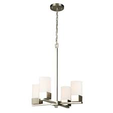 Eglo Ciara Springs 4 Light Brushed Nickel Chandelier 202855a The Home Depot