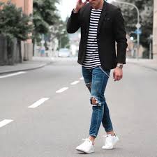 Black And White Striped Jacket Mens Royal Fashionist Men S Fashion Instagram Page Royal Fashionist Jackets Men Fashion Blazer Outfits Men White Sneakers Outfit