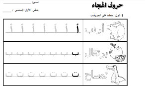 اوراق عمل الحروف العربية ورق تخطيط وكتابة الحروف المرأة العصرية