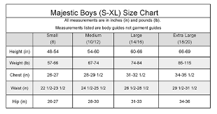 Majestic Youth Jersey Size Chart Kasa Immo