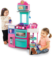 Little tikes super chef toy kitchen review Amazon Com Little Tikes Cook N Store Kitchen Playset Pink Toys Games