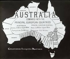 Area Of The Commonwealth Of Australia Compared With That Of Europe 1910s Australia Pictures Australia History Australia Immigration