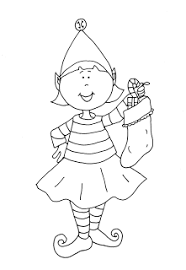 Free Dearie Dolls Digi Stamps Christmas Coloring Pages Printable Christmas Coloring Pages Elf Drawings