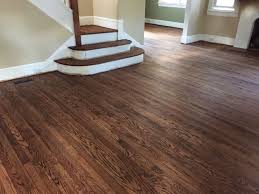Red Oak Minwax Provincial Stain Before Gloss And Satin Finish Still Wet Red Oak Hardwood Floors Red Oak Hardwood Red Oak Floors
