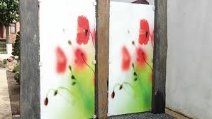 Paras Glaselement Motiv Mohn Sichtschutz Glas Bilder Dekoration Sichtschutzelemente
