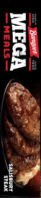 It can be made with a mixture of beef and pork for a richer dish but i've only ever had it with all ground beef. Banquet Mega Meals Salisbury Steak Frozen Meal 16 95 Oz King Soopers