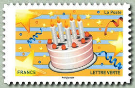 France Mai 2018 Gateau D Anniversaire Les Messagers De Vos Emotions Timbres De France Philatelie Gateau Anniversaire