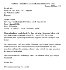 Sebagai seorang siswa sd, tentu belum bisa membuat surat izin tidak masuk sekolah dengan baik. 10 Contoh Surat Izin Tidak Masuk Sekolah Yang Benar Lengkap