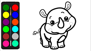 Rhino coloring pages for toddlers. Rhino Coloring Pages For Kids Drawings Of Rhino How To Draw A Rhino Rhino Coloring Picture Youtube
