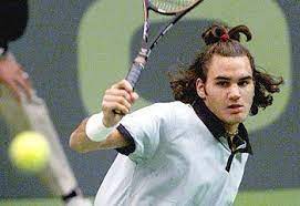 Swiss tennis player roger federer's main accomplishments as a junior player came at wimbledon, where, in 1998, he won both the singles tournament over irakli labadze, in straight sets, and the doubles with olivier rochus, over the team of michaël llodra and andy ram, also in straight sets. 18 Young Federer Ideas Roger Federer Rogers Tennis