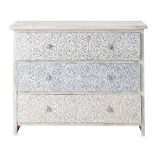 Et avec des nouveautés toute l'année et la livraison gratuite en magasin, décorez à volonté. Indische Kommode Aus Massivem Mangoholz Mit Schnitzereien B 100 Cm Weiss Namaste Maisons Du Monde