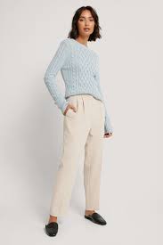 Maybe you would like to learn more about one of these? Cable Knit Round Neck Sweater Blue Na Kd Com