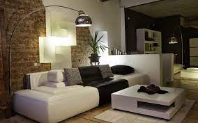 Luxury Small Apartment Interior Designs With Modern White Black Vinyl Leather Sofa Decor Combi Houzz Living Room Bedroom Furniture Design Apartment Living Room