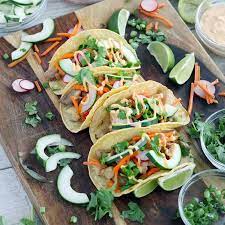 Vietnamese banh mi sandwiches are pretty much my favorite in the whole world. Chicken Banh Mi Tacos Bowl Of Delicious
