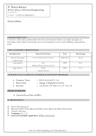 Fresher Electrical Engineer Resume Templates At Allbusinesstemplates Com